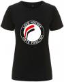 Zum tailliertes Fairtrade T-Shirt "Love Hockey Hate Fascism" für 18,10 € gehen.