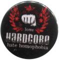 Zum 37mm Magnet-Button "mixed sexual arts love Hardcore - hate homophobia" für 2,50 € gehen.