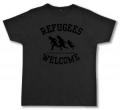 Zum Fairtrade T-Shirt "Refugees welcome (schwarz)" für 19,45 € gehen.