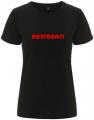Zum tailliertes Fairtrade T-Shirt "Rotfront!" für 18,10 € gehen.