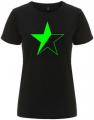 Zum tailliertes Fairtrade T-Shirt "Schwarz/grüner Stern" für 18,10 € gehen.