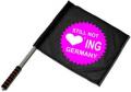 Zum/zur  Fahne / Flagge (ca. 40x35cm) "Still not loving Germany!" für 15,00 € gehen.