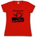 Zum tailliertes T-Shirt "Zahme Vögel singen von Freiheit. Wilde Vögel fliegen! (schwarz/rot)" für 14,00 € gehen.