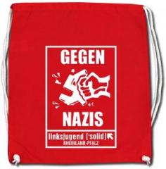 Zum Sportbeutel "Gegen Nazis - linksjugend [´solid] Rheinland-Pfalz" für 11,00 € gehen.