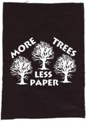 Zum Rückenaufnäher "More Trees - Less Paper" für 3,00 € gehen.