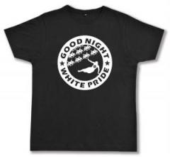 Zum Fairtrade T-Shirt "Good night white pride - Space Invaders" für 19,45 € gehen.