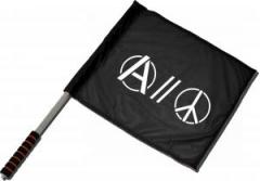 Zum/zur  Fahne / Flagge (ca. 40x35cm) "Anarchy and Peace" für 15,00 € gehen.