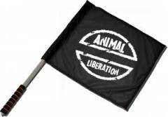 Zum/zur  Fahne / Flagge (ca. 40x35cm) "Animal Liberation" für 15,00 € gehen.