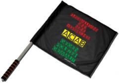 Zum/zur  Fahne / Flagge (ca. 40x35cm) "Fussballfans sind keine Verbrecher - ACAB - Gegen Polizeigewalt" für 15,00 € gehen.