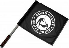 Zum/zur  Fahne / Flagge (ca. 40x35cm) "Good night white pride - Hockey" für 15,00 € gehen.