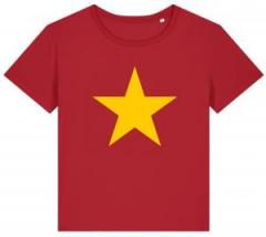 Zum tailliertes Fairtrade T-Shirt "Gelber Stern" für 18,10 € gehen.