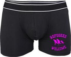 Zur Boxershort "Refugees welcome (pink)" für 15,00 € gehen.