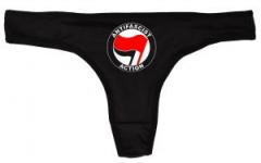 Zum Frauen Stringtanga "Antifascist Action (rot/schwarz)" für 15,00 € gehen.