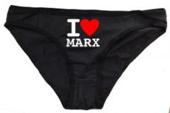 Zum Frauen Slip "I love Marx" für 15,00 € gehen.