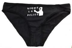 Zum Frauen Slip "Nique la police" für 15,00 € gehen.