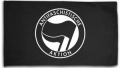 Zur Fahne / Flagge (ca. 150x100cm) "Antifaschistische Aktion (schwarz/schwarz)" für 25,00 € gehen.