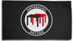 Zur Fahne / Flagge (ca. 150x100cm) "Antifascis TISCHE Aktion" für 25,00 € gehen.