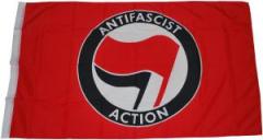 Zur Fahne / Flagge (ca. 150x100cm) "Antifascist Action (rot/schwarz)" für 25,00 € gehen.