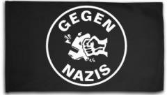 Zur Fahne / Flagge (ca. 150x100cm) "Gegen Nazis (rund)" für 25,00 € gehen.