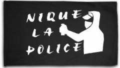 Zur Fahne / Flagge (ca. 150x100cm) "Nique la police" für 25,00 € gehen.