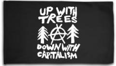 Zur Fahne / Flagge (ca. 150x100cm) "Up with Trees - Down with Capitalism" für 25,00 € gehen.