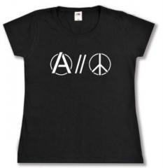 Zum tailliertes T-Shirt "Anarchy and Peace" für 14,00 € gehen.