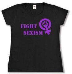 Zum tailliertes T-Shirt "Fight Sexism" für 15,00 € gehen.