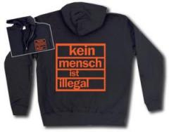 Zur Kapuzen-Jacke "Kein Mensch ist illegal (orange)" für 30,00 € gehen.