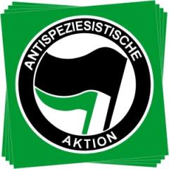 Zum Aufkleber-Paket "Antispeziesistische Aktion (schwarz/grün)" für 2,00 € gehen.