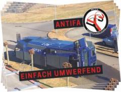 Zum Aufkleber-Paket "Antifa - einfach umwerfend" für 2,00 € gehen.