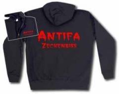 Zur Kapuzen-Jacke "Antifa Zeckenbiss" für 31,19 € gehen.