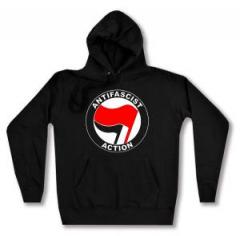 Zum taillierter Kapuzen-Pullover "Antifascist Action (rot/schwarz)" für 28,00 € gehen.