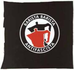 Zum Aufnäher "Barista Barista Antifascista (Moka)" für 1,61 € gehen.