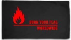 Zur Fahne / Flagge (ca. 150x100cm) "Burn your flag - worldwide (red)" für 25,00 € gehen.