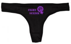 Zum Frauen Stringtanga "Fight Sexism" für 15,00 € gehen.