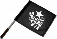 Zum/zur  Fahne / Flagge (ca. 40x35cm) "Fist and Star" für 15,00 € gehen.