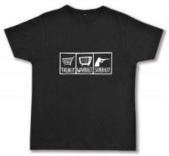 Zum Fairtrade T-Shirt "Freiheit - Wahrheit - Sicherheit" für 19,45 € gehen.