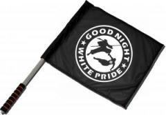 Zum/zur  Fahne / Flagge (ca. 40x35cm) "Good night white pride - Ninja" für 15,00 € gehen.