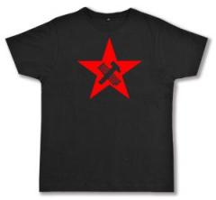 Zum Fairtrade T-Shirt "Hammer und Tastatur Stern" für 19,45 € gehen.