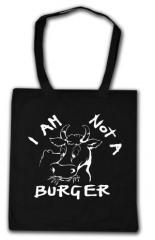 Zur Baumwoll-Tragetasche "I am not a burger" für 8,00 € gehen.