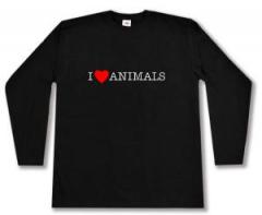 Zum Longsleeve "I love Animals" für 15,00 € gehen.
