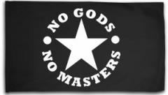 Zur Fahne / Flagge (ca. 150x100cm) "No Gods No Masters" für 25,00 € gehen.