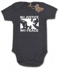 Zum Babybody "No Justice - No Peace" für 9,90 € gehen.