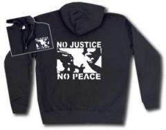 Zur Kapuzen-Jacke "No Justice - No Peace" für 30,00 € gehen.