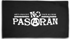 Zur Fahne / Flagge (ca. 150x100cm) "No Pasaran - Anti-Fascist Then As Now" für 25,00 € gehen.