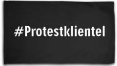Zur Fahne / Flagge (ca. 150x100cm) "#Protestklientel" für 25,00 € gehen.