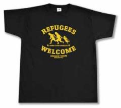 Zum T-Shirt "Refugees welcome Linksjugend" für 15,00 € gehen.
