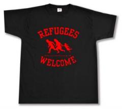 Zum T-Shirt "Refugees welcome (rot)" für 15,00 € gehen.