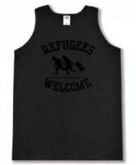 Zum Tanktop "Refugees welcome (schwarz)" für 15,00 € gehen.