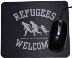 Zum Mousepad "Refugees welcome (weiß)" für 7,00 € gehen.